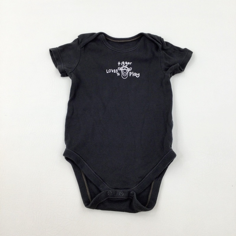 'Tigger Love To Play' Charcoal Grey Bodysuit - Boys 18-24 Months