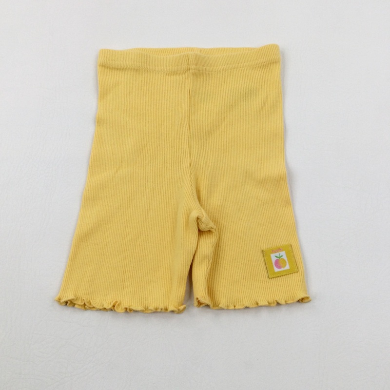 Apple Motif Yellow Shorts - Girls 2-3 Years