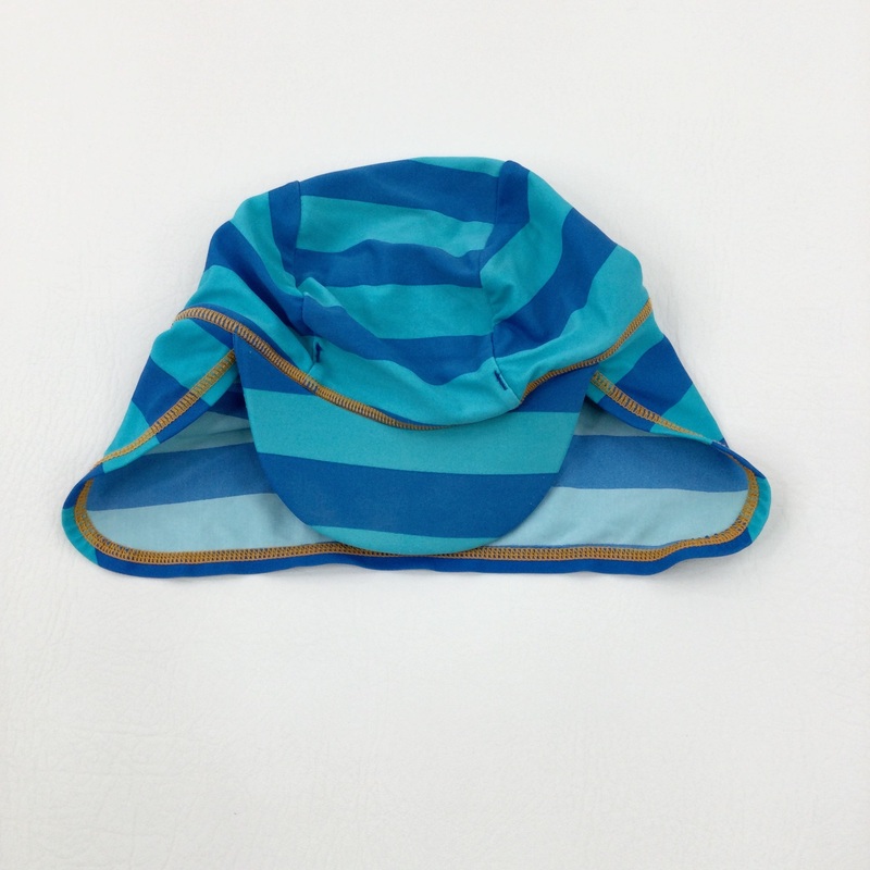 Blue Striped Sun Hat - Boys 12-18 Months