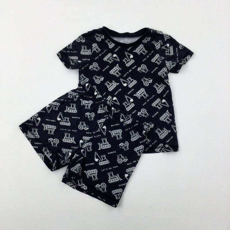 'Lets Do This' Diggers Black Pyjamas - Boys 3-4 Years