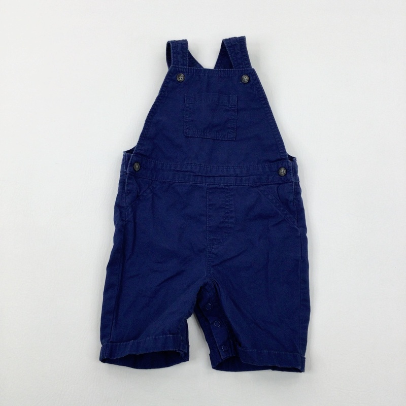 Navy Dungarees - Boys 12-18 Months