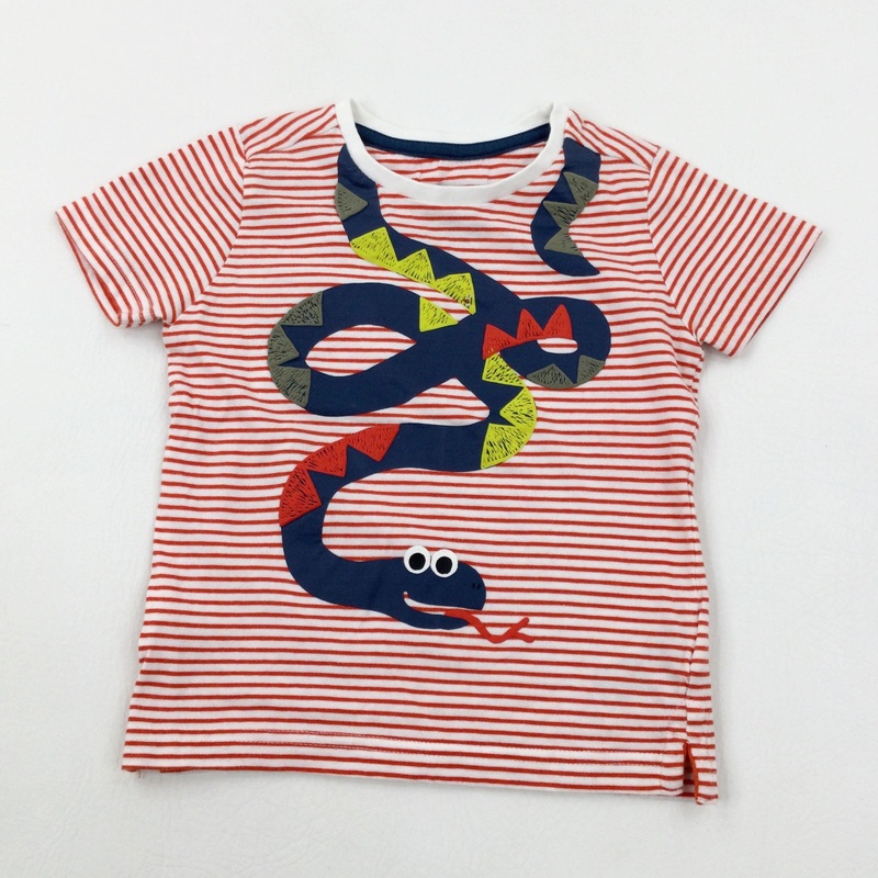 Snake Red Striped T-Shirt - Boys 18-24 Months