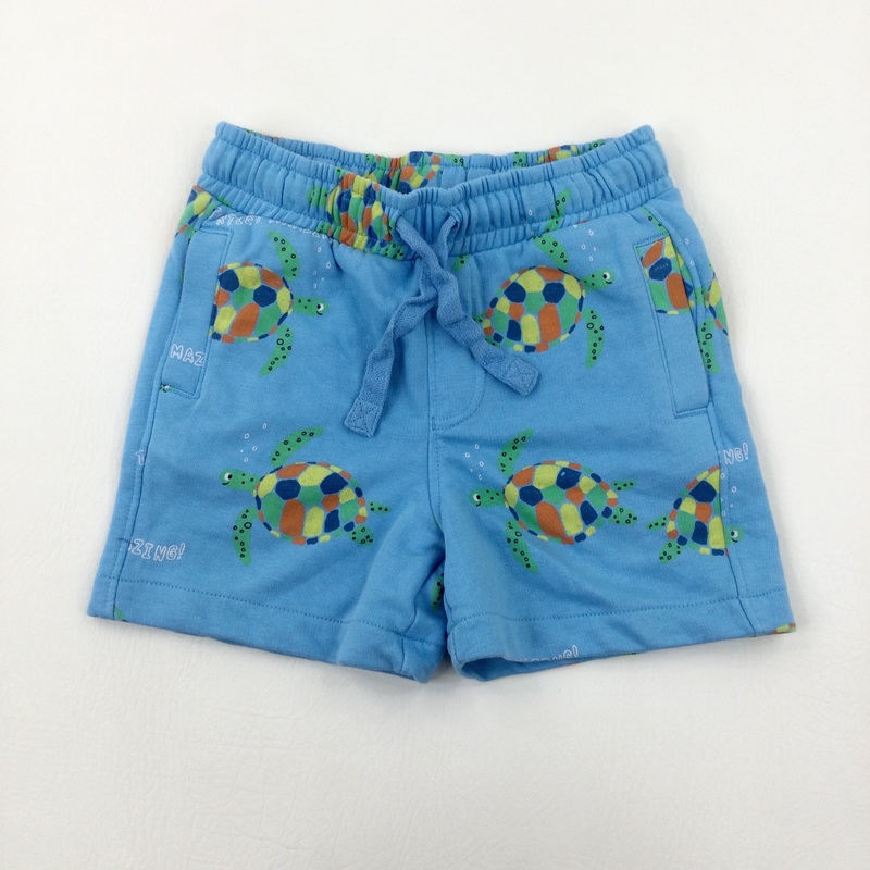 Turtles Blue Shorts - Boys 3-4 Years