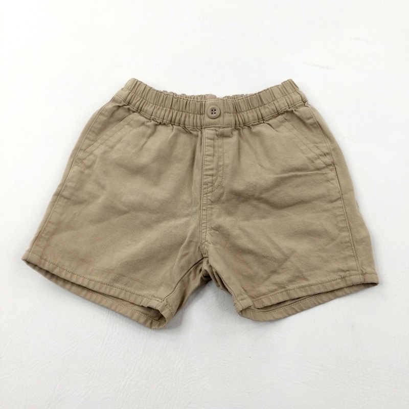 Beige Cotton Shorts - Boys 2-3 Years