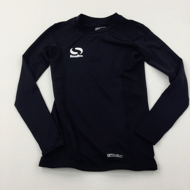 Black Under Layer Long Sleeve Sports Top - Boys/Girls 9-10 Years