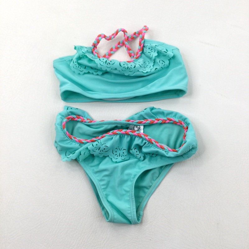 Butterflies Mint Green Bikini - Girls 4-5 Years