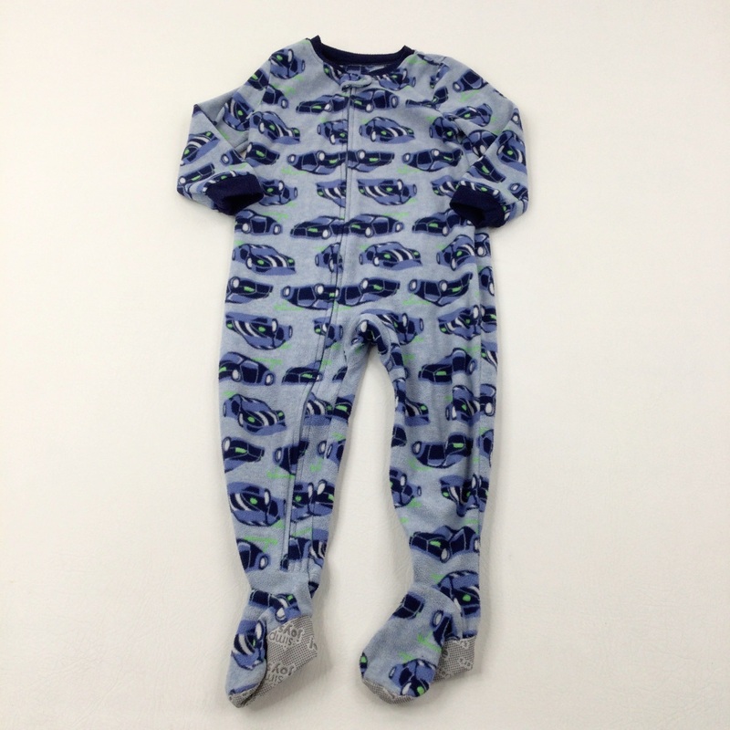 Cars Blue Fleece Onesie - Boys 3 Years