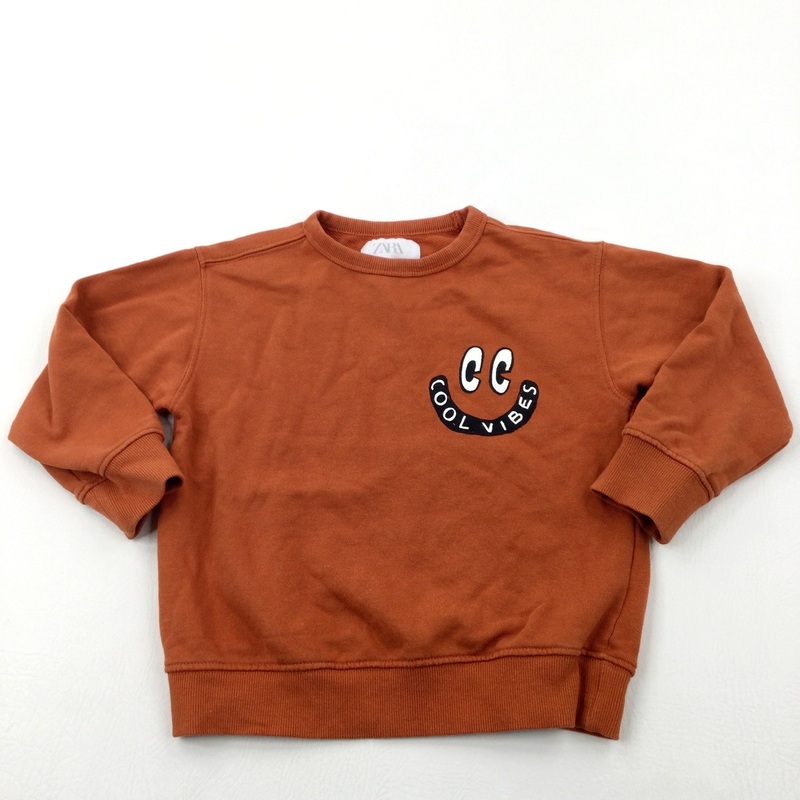 'Cool Vibes' Orange Sweatshirt - Boys 5-6 Years