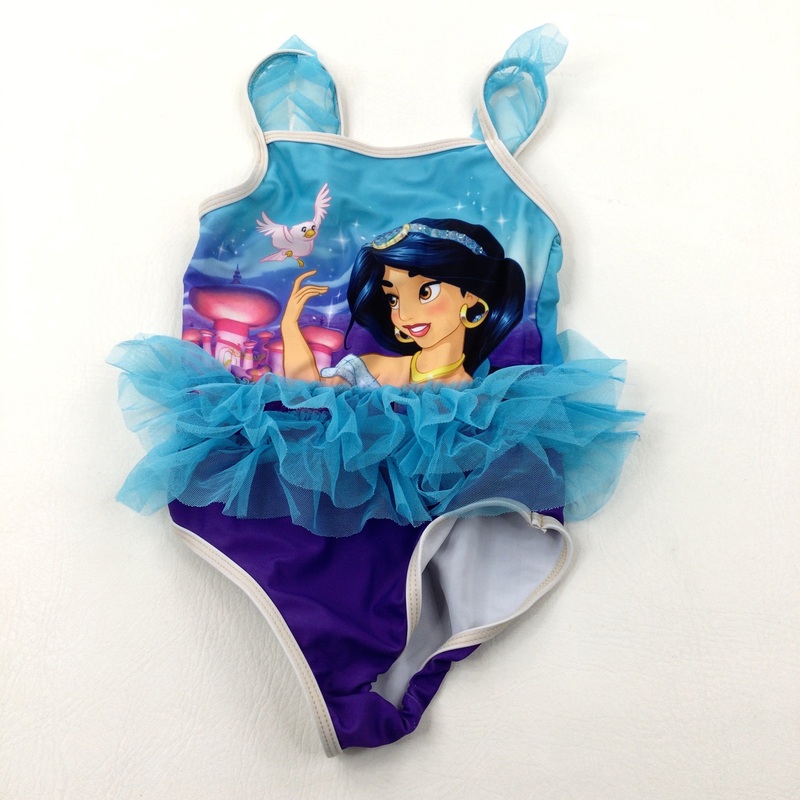 Disney Aladdin Princess Jasmine Blue & Purple Swimming Costume - Girls 4-5 Years