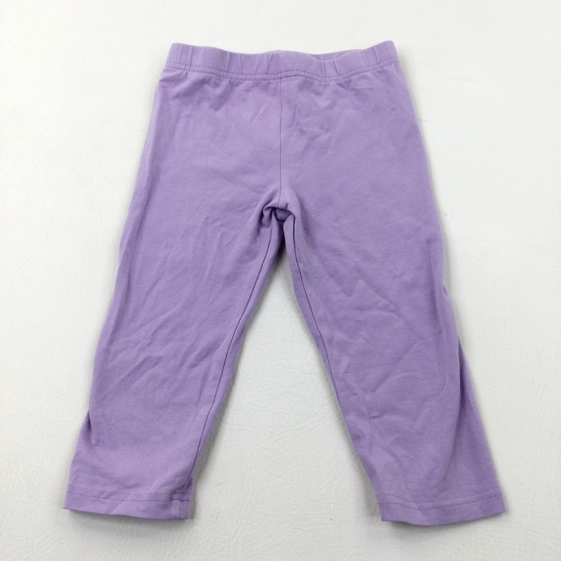 Lilac Cropped Leggings - Girls 5-6 Years