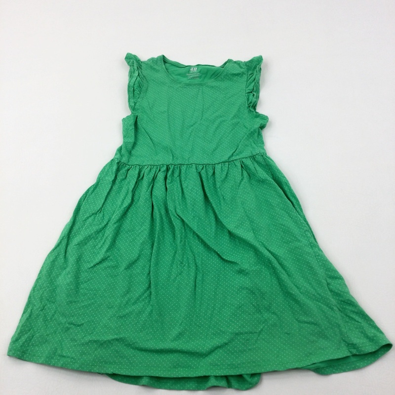 Spotty Green Cotton Jersey Dress - Girls 9-10 Years