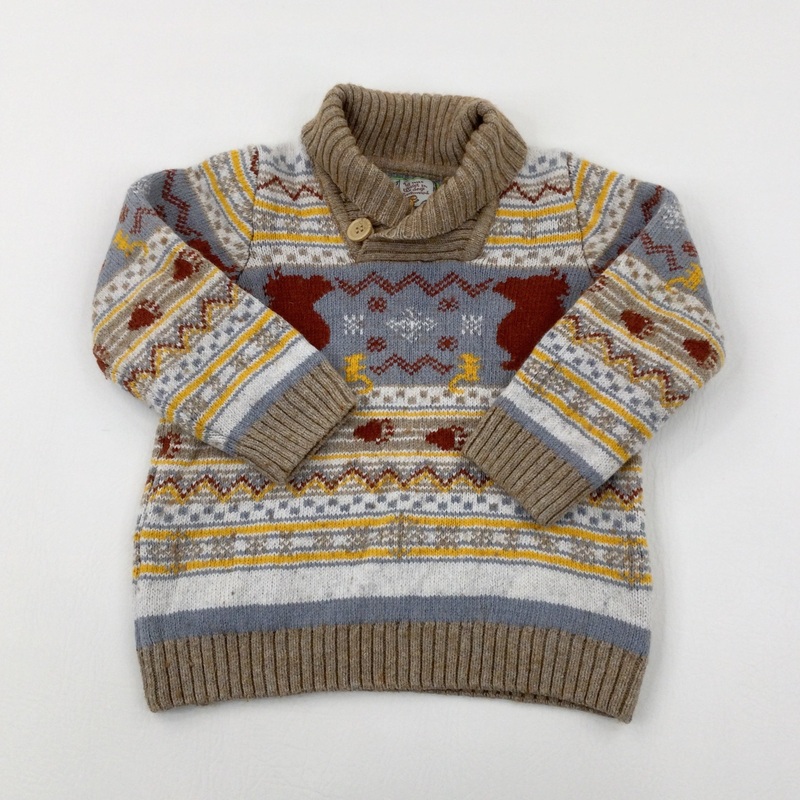The Gruffalo Brown & Blue Knitted Jumper - Boys 4-5 Years
