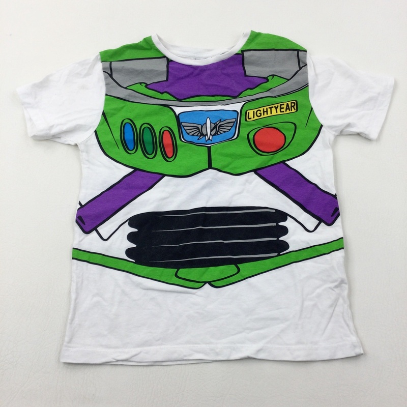 Toy Story Buzz Lightyear White T-Shirt - Boys 7-8 Years