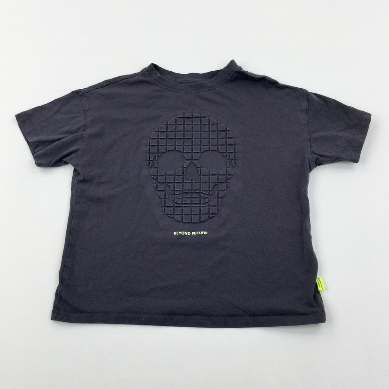 'Beyond Future' Skull Charcoal Grey T-Shirt - Boys 6-7 Years