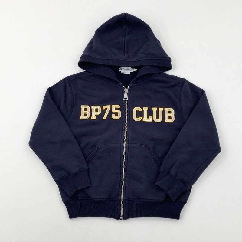 'BP75 Club' Navy Zip Through Hoodie - Boys 5-6 Years