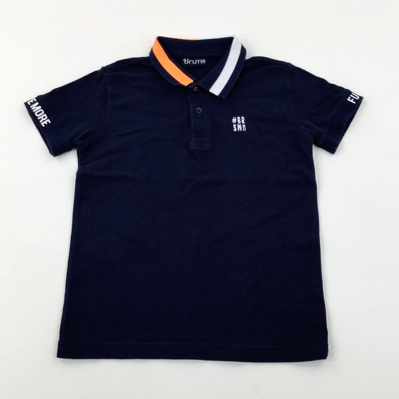 '#BRUMS' Navy Polo Shirt - Boys 5-6 Years