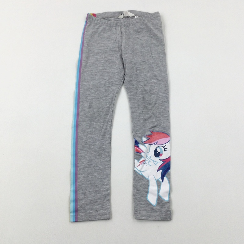 My Little Pony Pink Striped Grey Leggings - Girls 5-6 Years