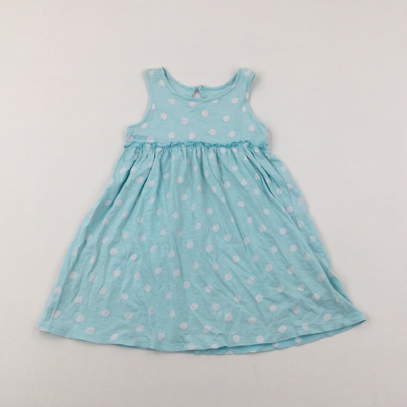 Spotty Blue Dress - Girls 5-6 Years