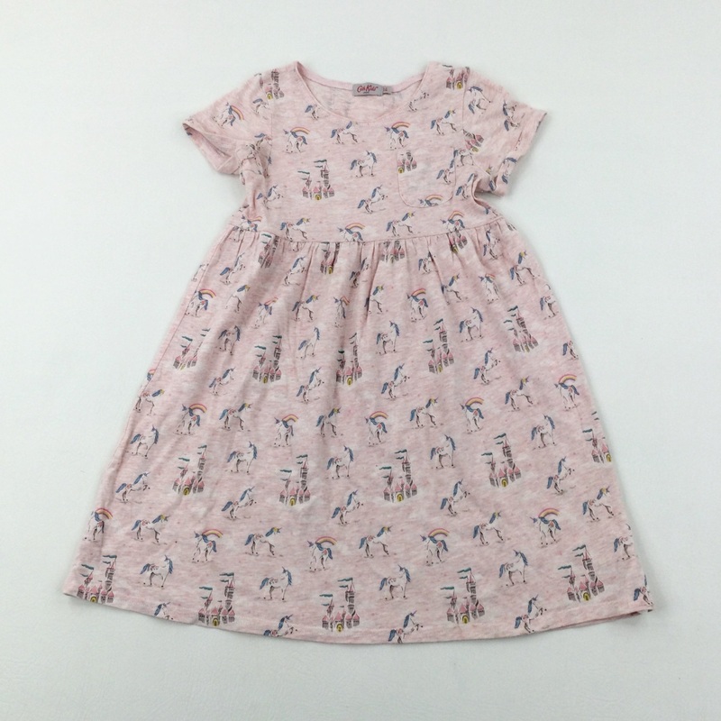 Unicorns & Castles Pink Dress - Girls 5-6 Years