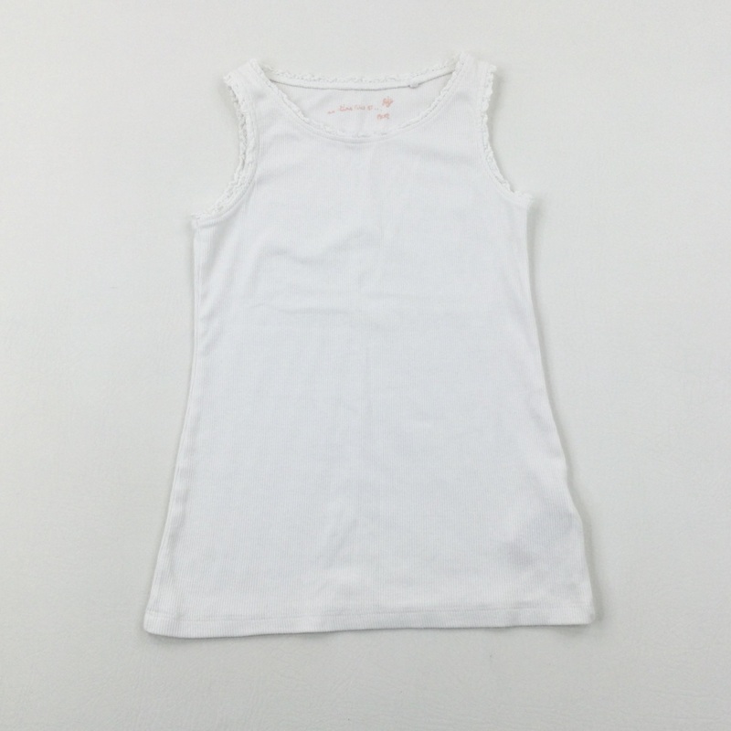 White Vest Top - Girls 7-8 Years