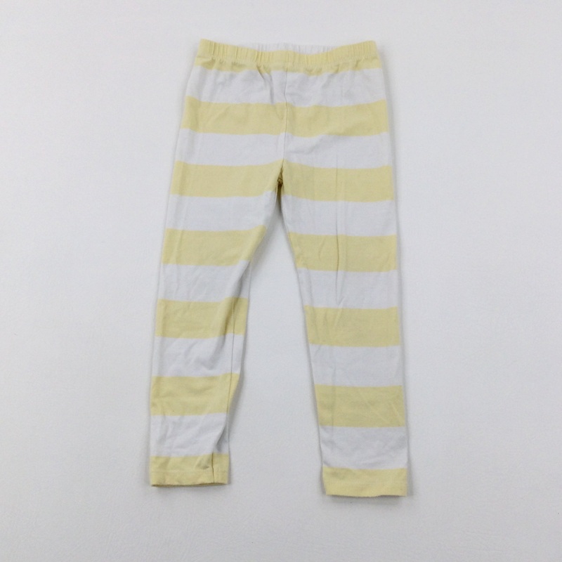Yellow Striped Leggings - Girls 4-5 Years