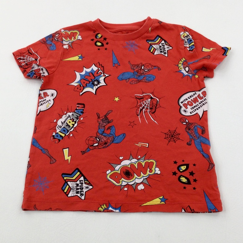 'Bang!' Spider-Man Red T-Shirt - Boys 4-5 Years