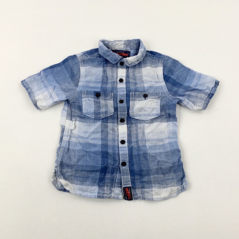 Blue Checked Shirt - Boys 2-3 Years