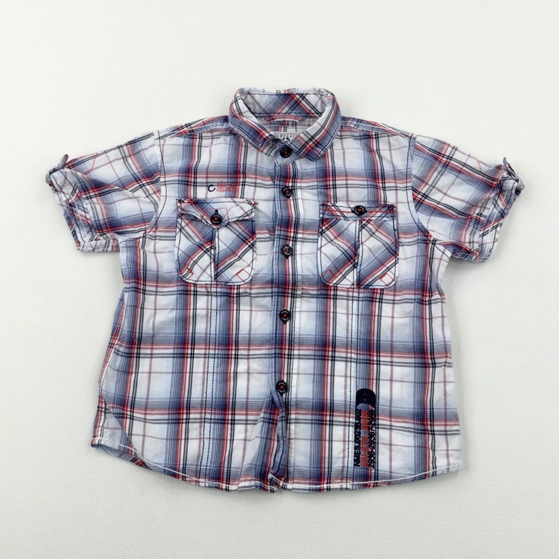Blue & Red Checked Shirt - Boys 3-4 Years