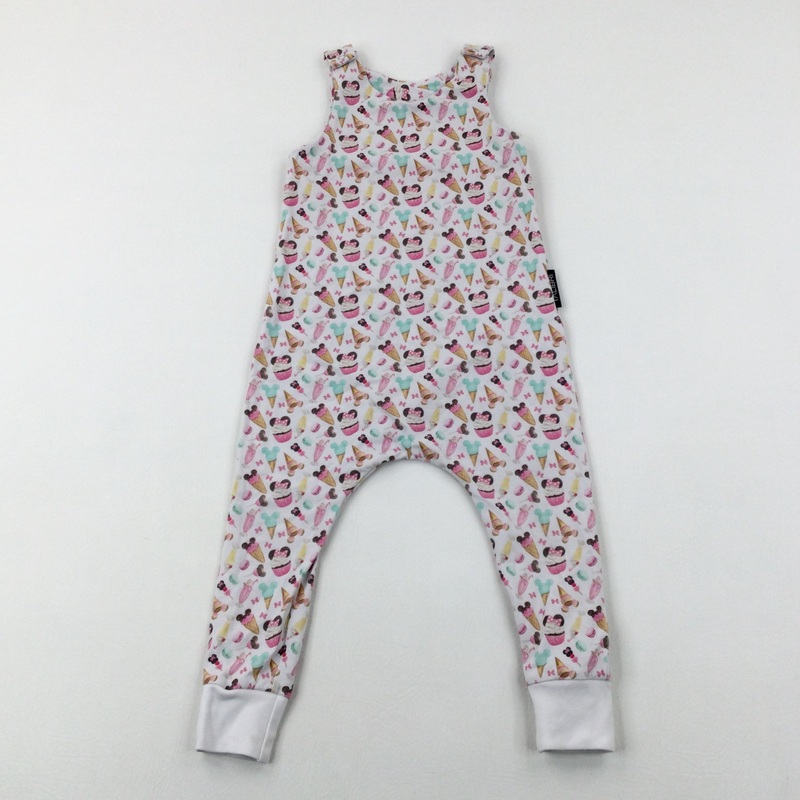 Ice Creams White Jumpsuit - Girls 3-4 Years