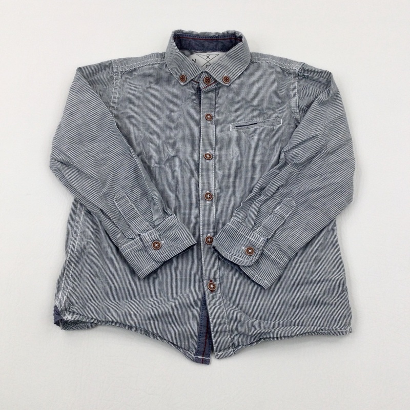 Navy Striped Shirt - Boys 3-4 Years