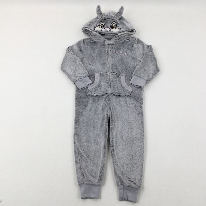 'Thumper' Bambi Fluffy Grey Onesie - Boys/Girls 3-4 Years