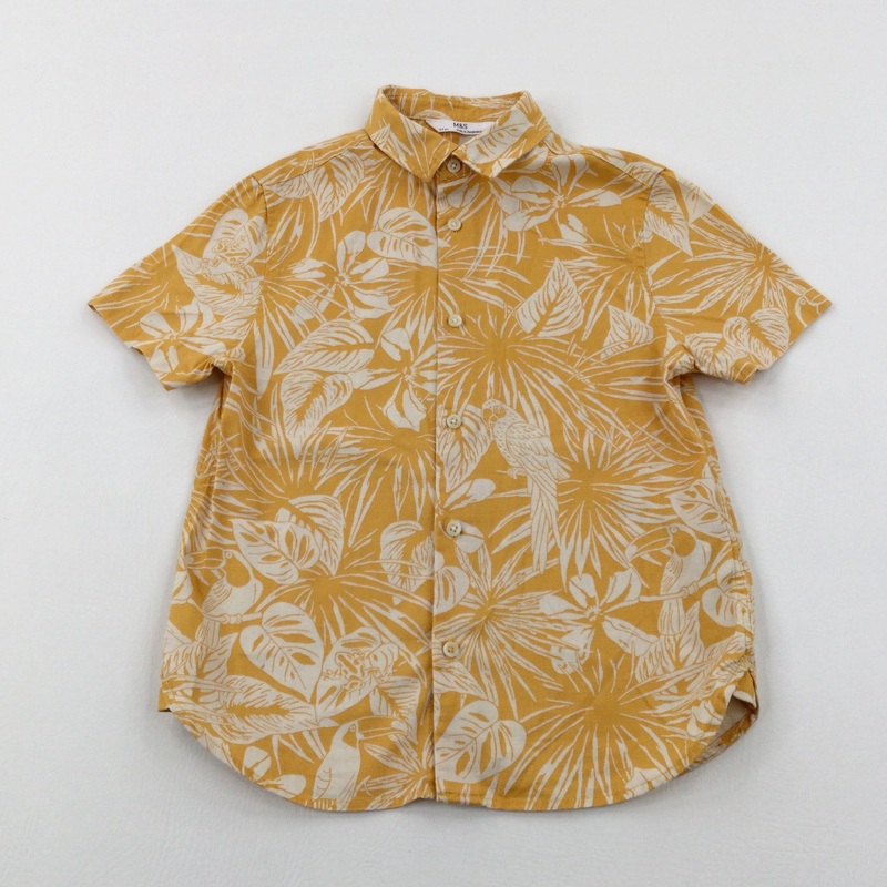 Birds Yellow Shirt - Boys 6-7 Years