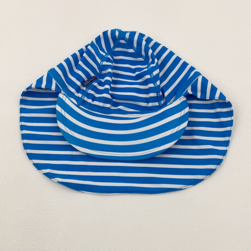 Blue Striped Sun Hat - Boys 5-6 Years