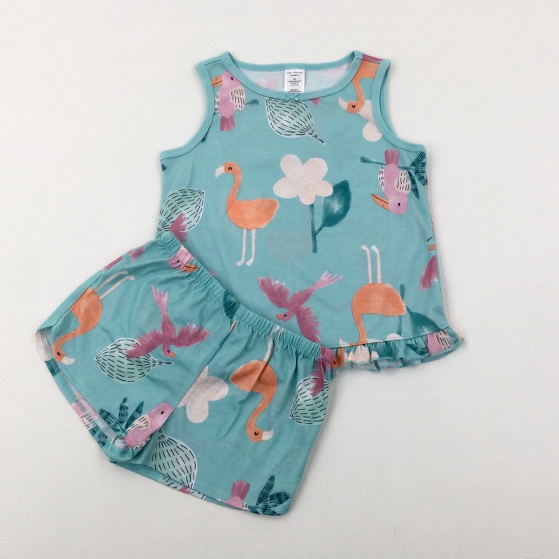 **NEW** Birds Green Vest Top & Shorts Set - Girls 4-5 Years