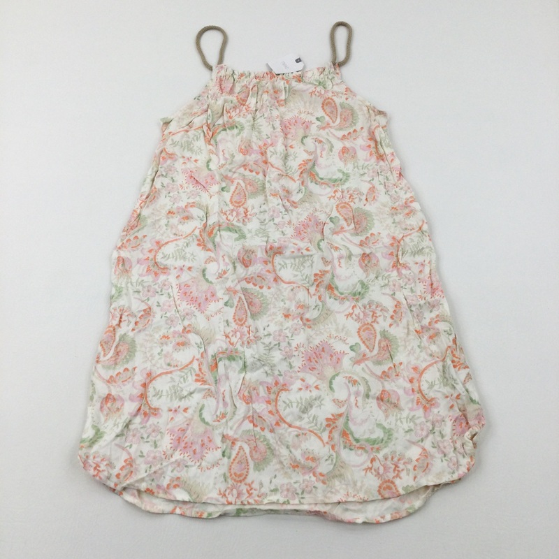 **NEW** Flowers Peach & Cream Dress - Girls 11-12 Years