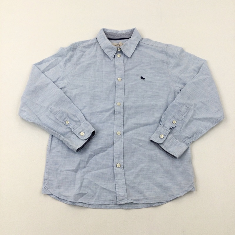 Ram Motif Light Blue Long Sleeved Shirt - Boys 7-8 Years