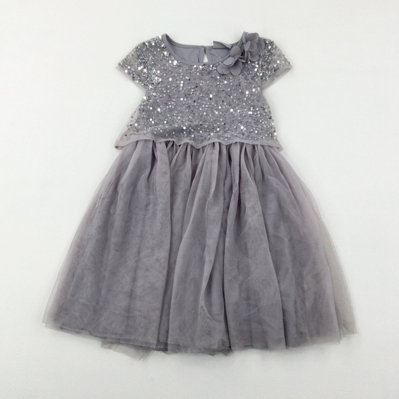 Sequinned Party Dress - Girls 6-7 Years