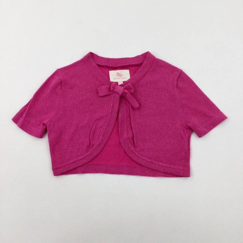 Sparkly Pink Cropped Cardigan - Girls 7-8 Years