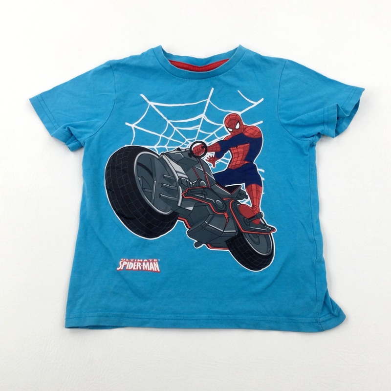Spider-Man Blue T-Shirt - Boys 5-6 Years
