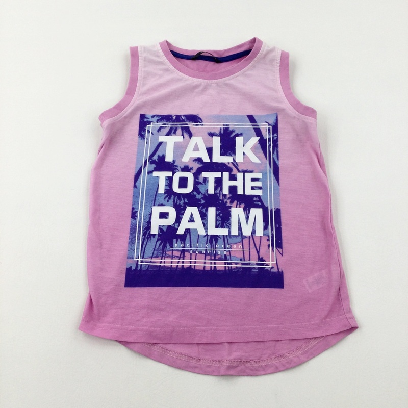 Talk To The Palm' Pink Vest Top - Boys 8-9 Years