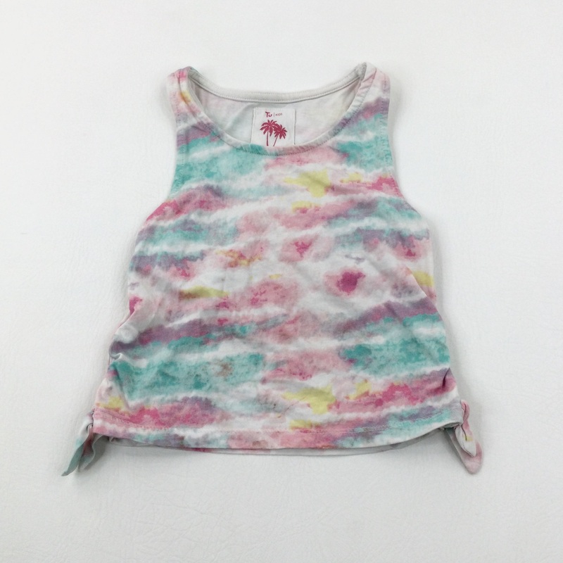 Tie Dye Pink Vest Top - Girls 4-5 Years
