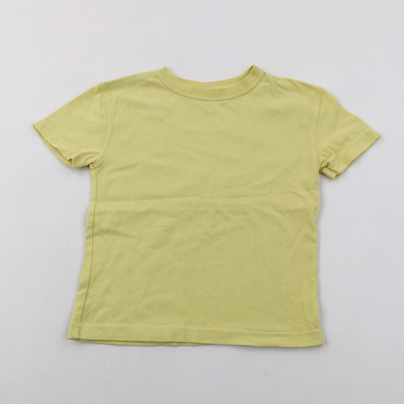 Yellow Cotton T-Shirt - Boys 4-5 Years