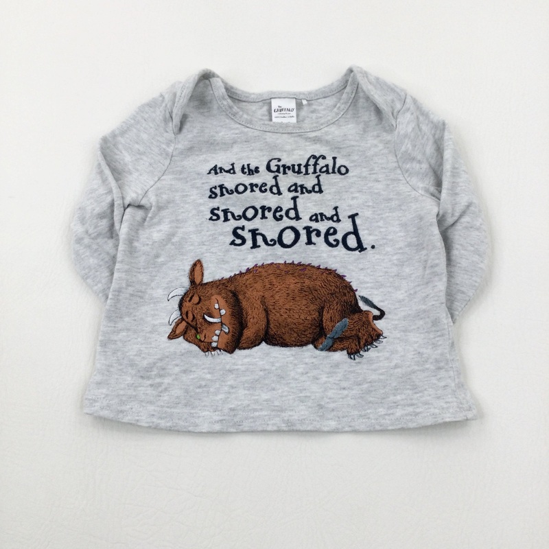 'And The Gruffalo..' Grey Long Sleeve Top - Boys 6-9 Months