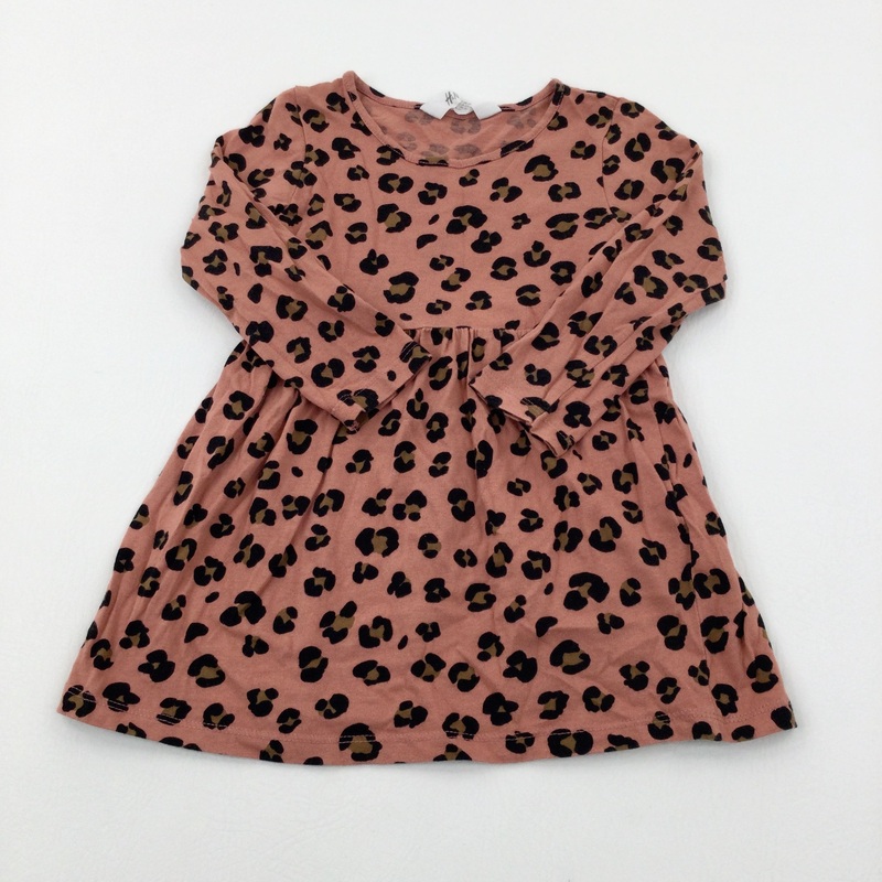 Animal Print Orange Dress - Girls 18-24 Months