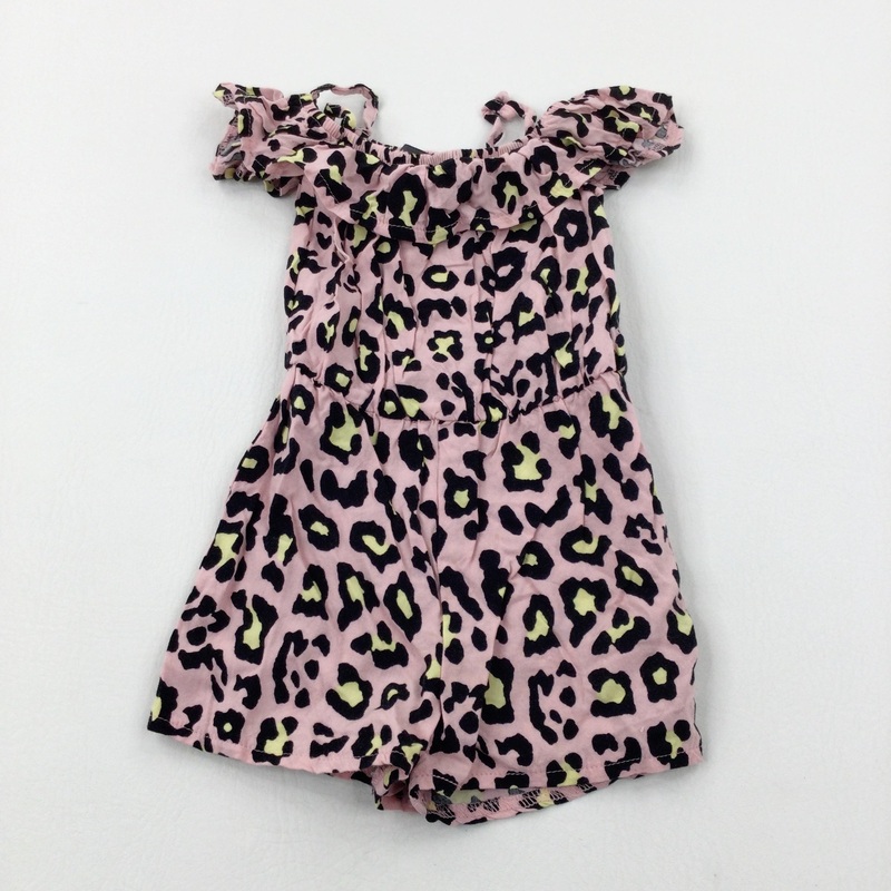 Animal Print Pink Playsuit - Girls 18-24 Months