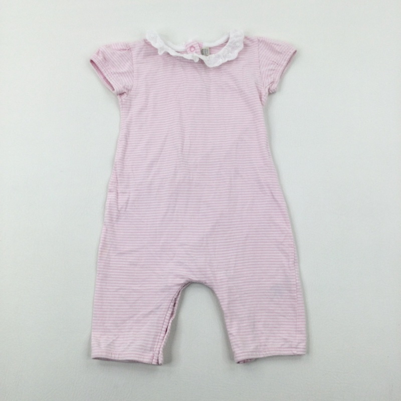 Pink Striped Romper - Girls 18-24 Months