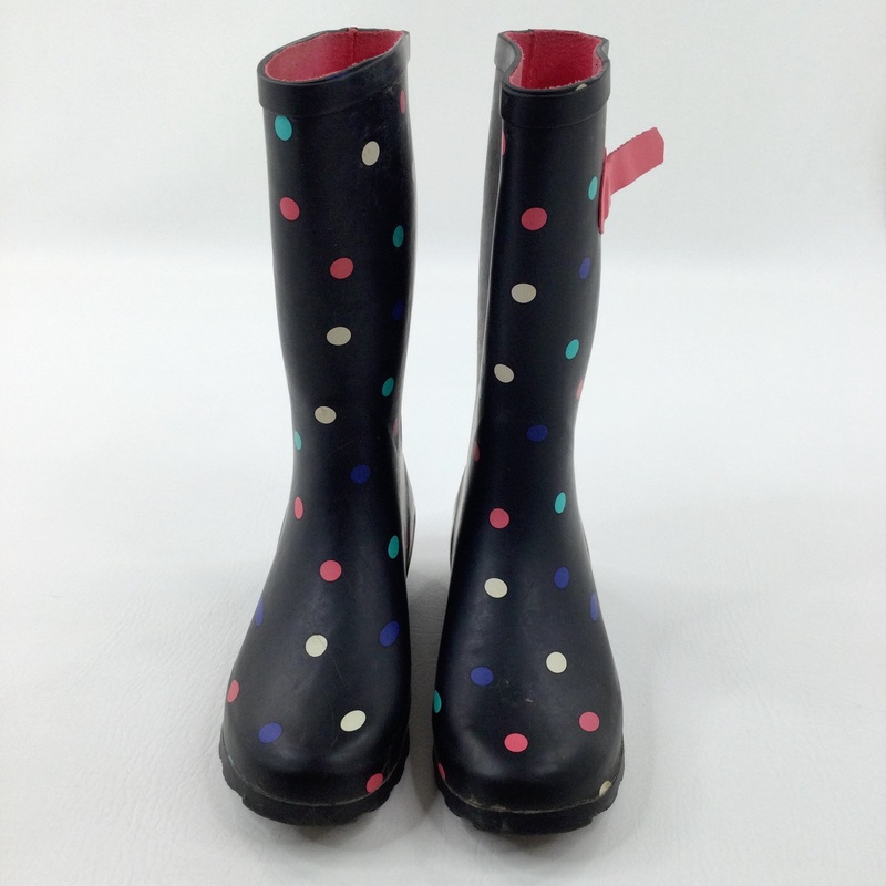 Spotty Black Wellies - Girls - Shoe Size 2