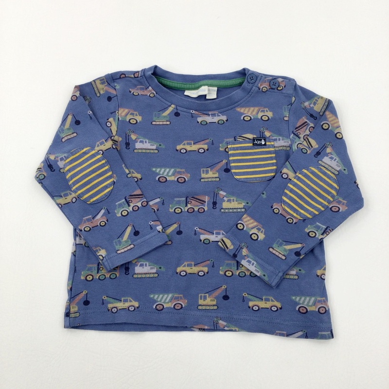 Vehicles Blue Long Sleeve Top - Boys 18-24 Months