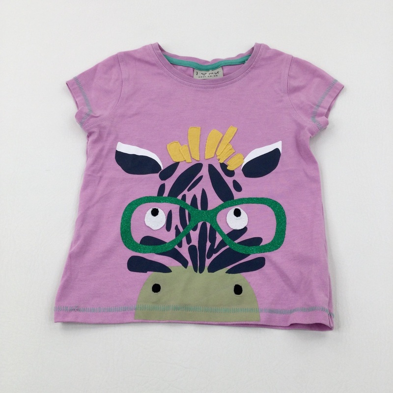 Zebra Glittery Pink T-Shirt - Girls 18-24 Months