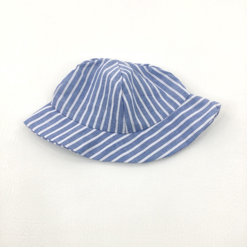 Blue Striped Sun Hat - Boys 3-4 Years